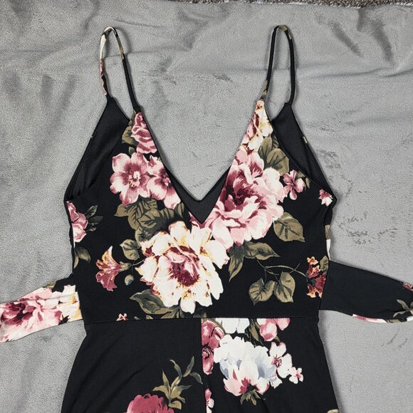 Windsor Black Pink Floral Maxi Dress S make an offer - Picture 8 of 9